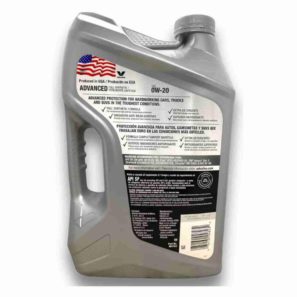 Valvoline Advanced Full Synthetic 0W20
