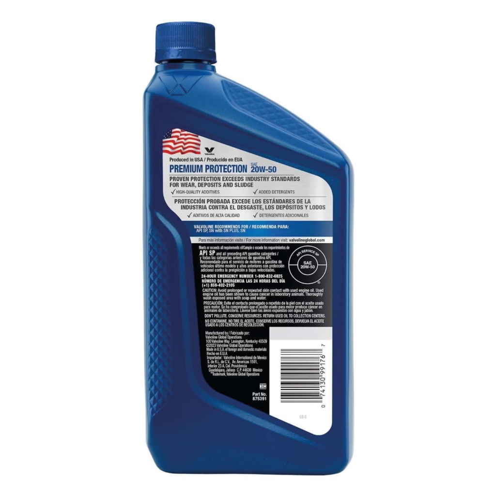 Valvoline Premium Protection 20W50