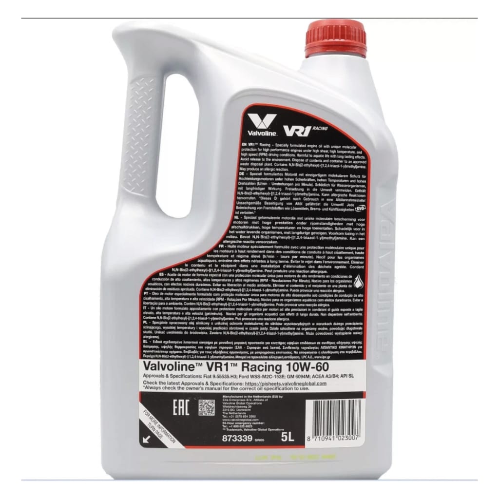 Valvoline VR1 Racing 10W60