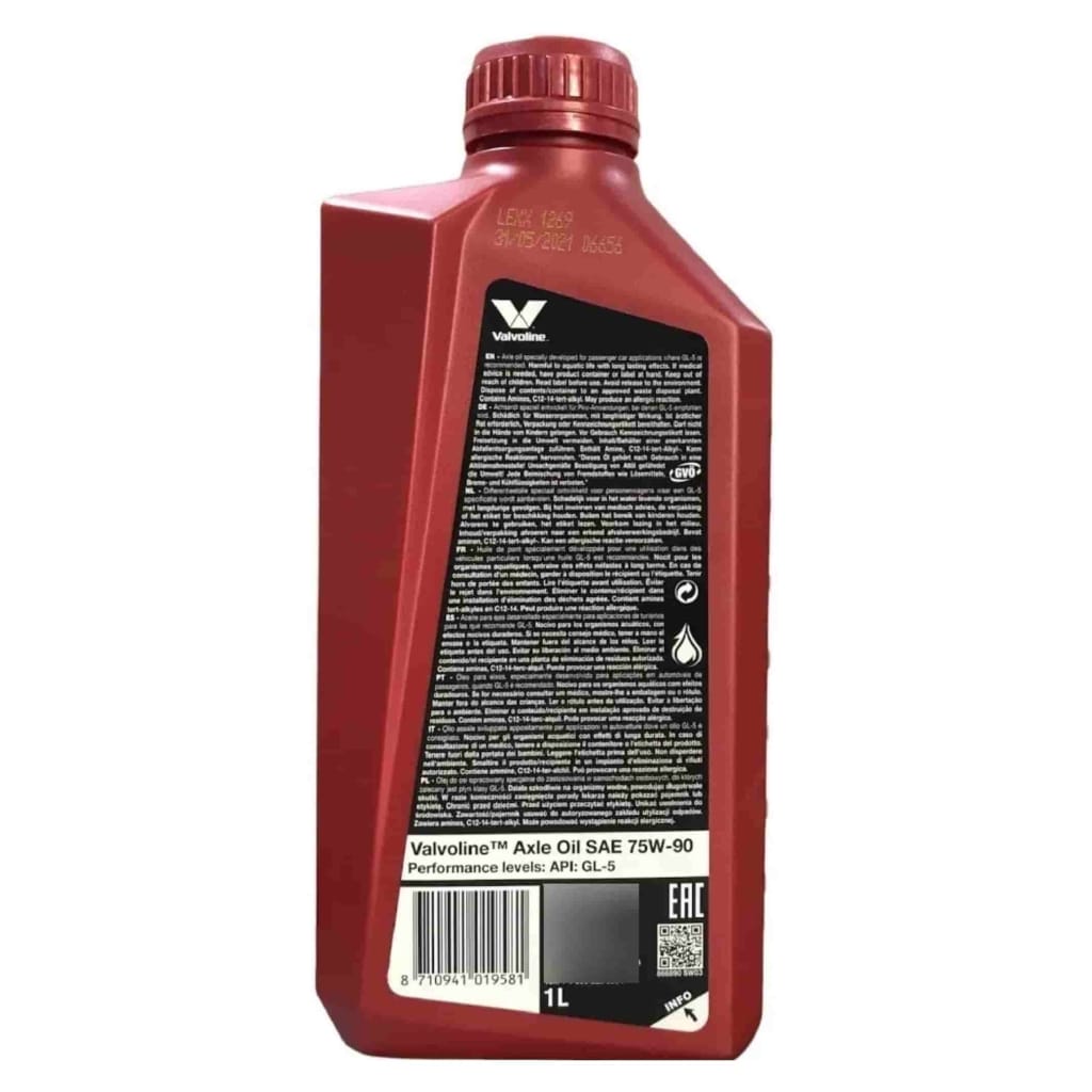 Valvoline Axle Oil 75W90 GL-5 - 1L