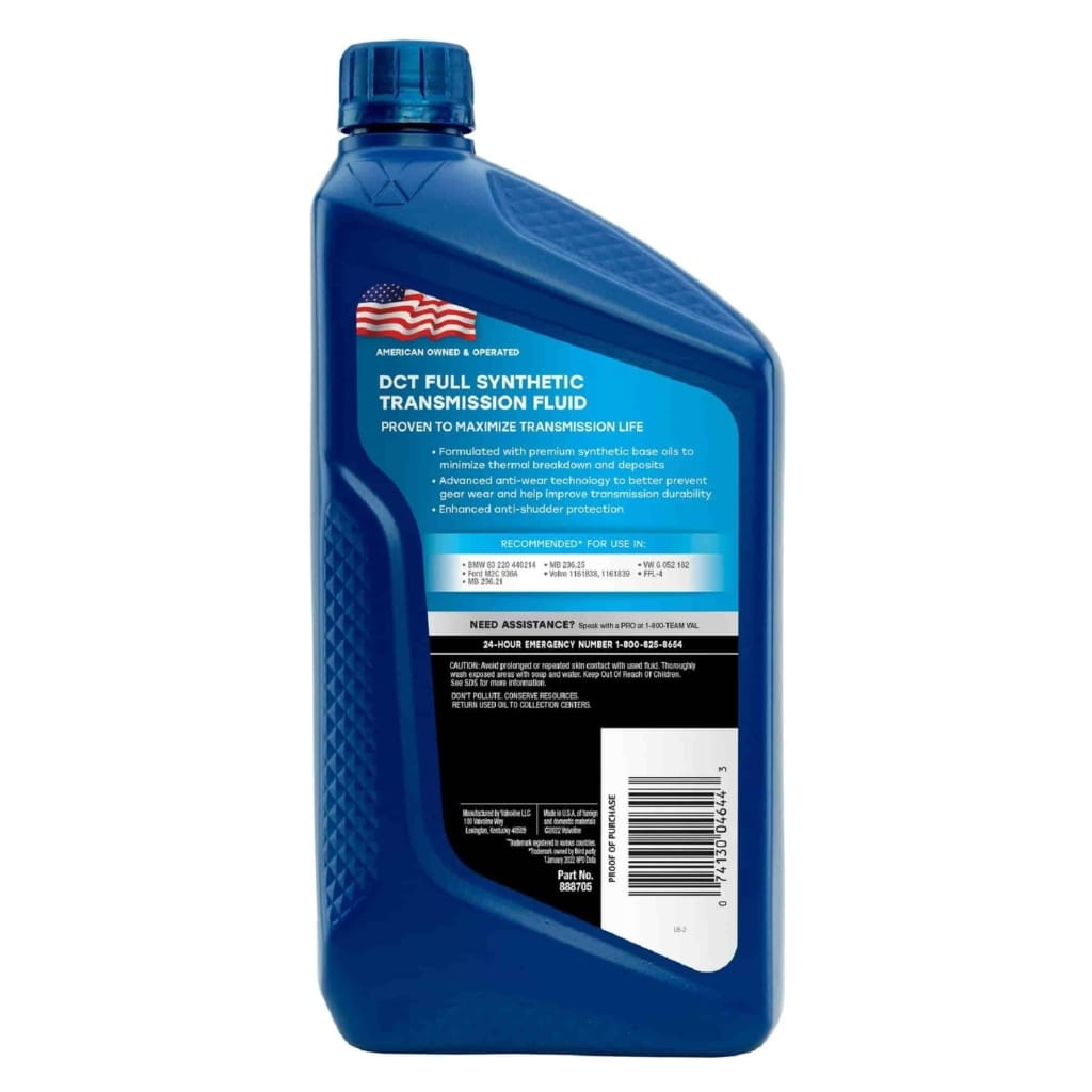 valvoline-dct-946ml-trasero Valvoline DCT Fluid - 946CC